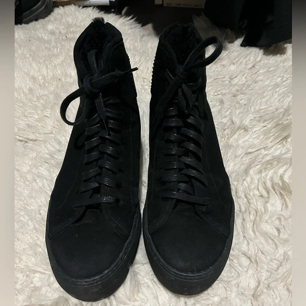 Woman by Common projects black high top sneaker - Picture 3 of 6